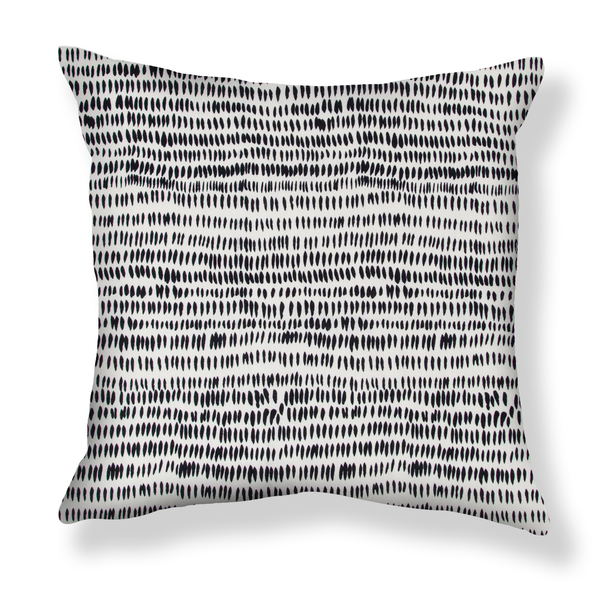 Dashes Pillow in Midnight Black