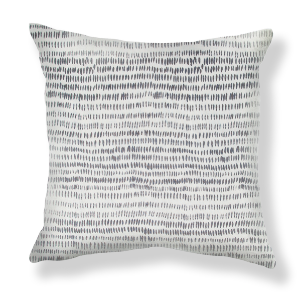 Dashes Pillow in Stone Gray