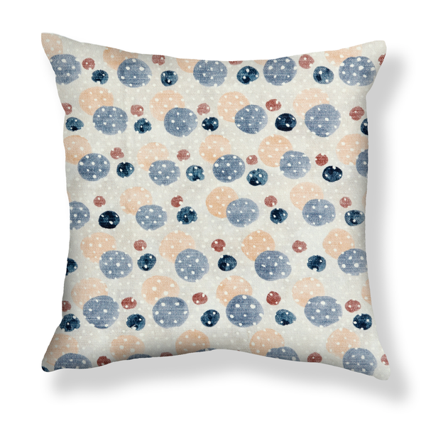 Dobler Dot Pillow in Peach/Blue