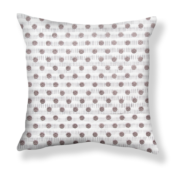 Dot Dash Pillow in Gray-Taupe
