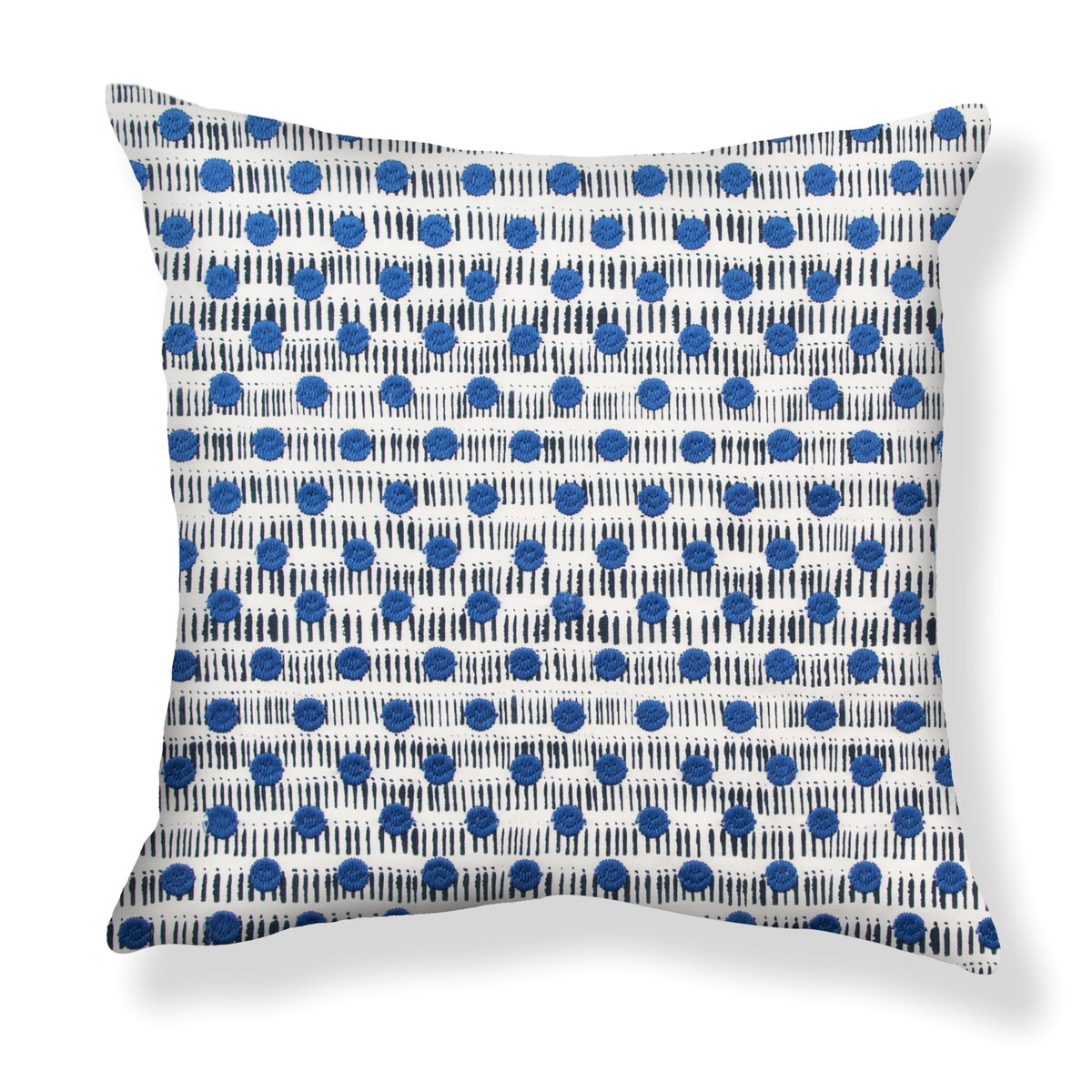 Dot Dash in Navy / Blue Pillow
