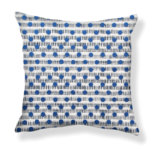 Dot Dash in Navy / Blue Pillow