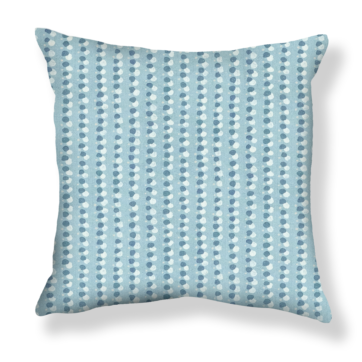 Dotted Lines Pillow in Light Blues