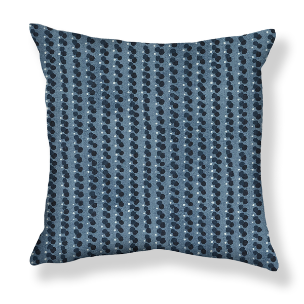 Dotted Lines Pillow in Navy