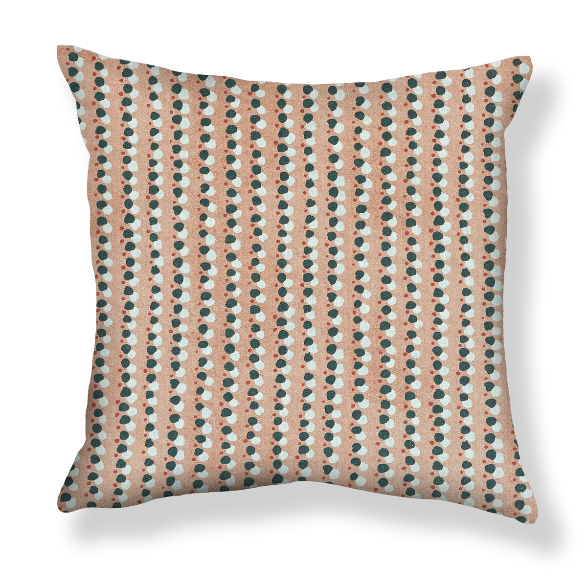 Dotted Lines Pillow in Rose/Marine