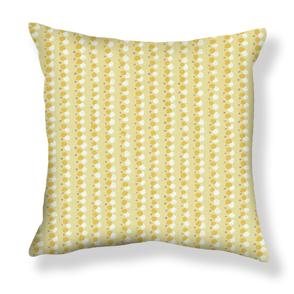 Dotted Lines Pillow in Yellow