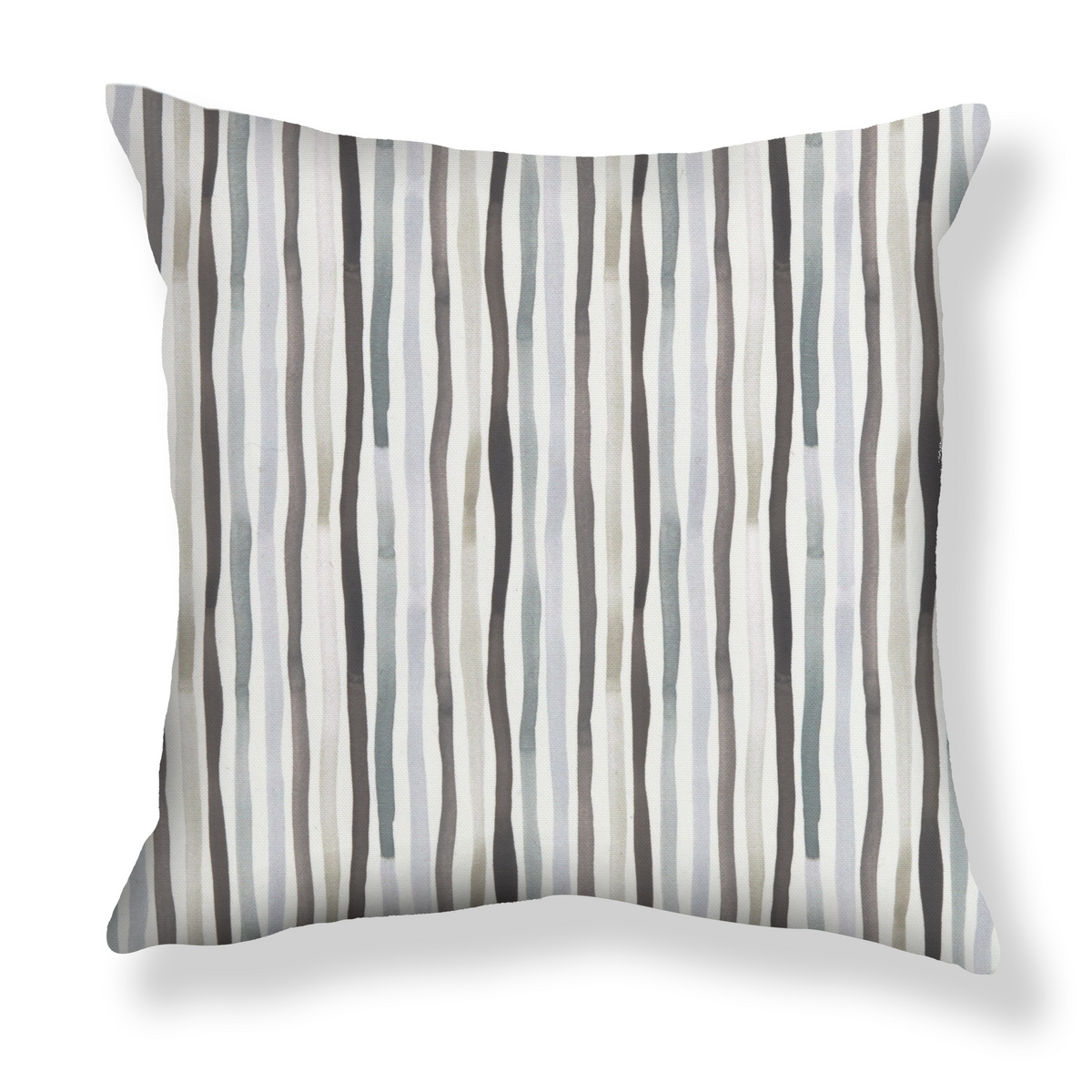 Garden Stripe Pillow in Gray / Blue