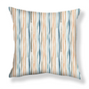 Garden Stripe Pillow in Peach/Blue Image 2