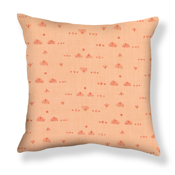 Grass Pillow in Peach/Tomato