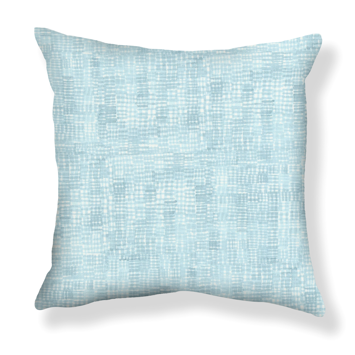 Hatchmarks Pillow in Lagoon Blue