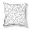 Leaves Pillow in Stone Gray/Black Image 1
