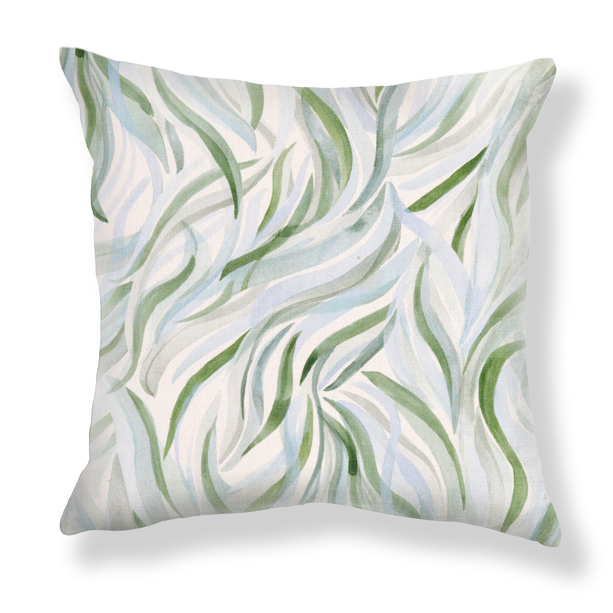 Long Grass Pillow in Green/Blue