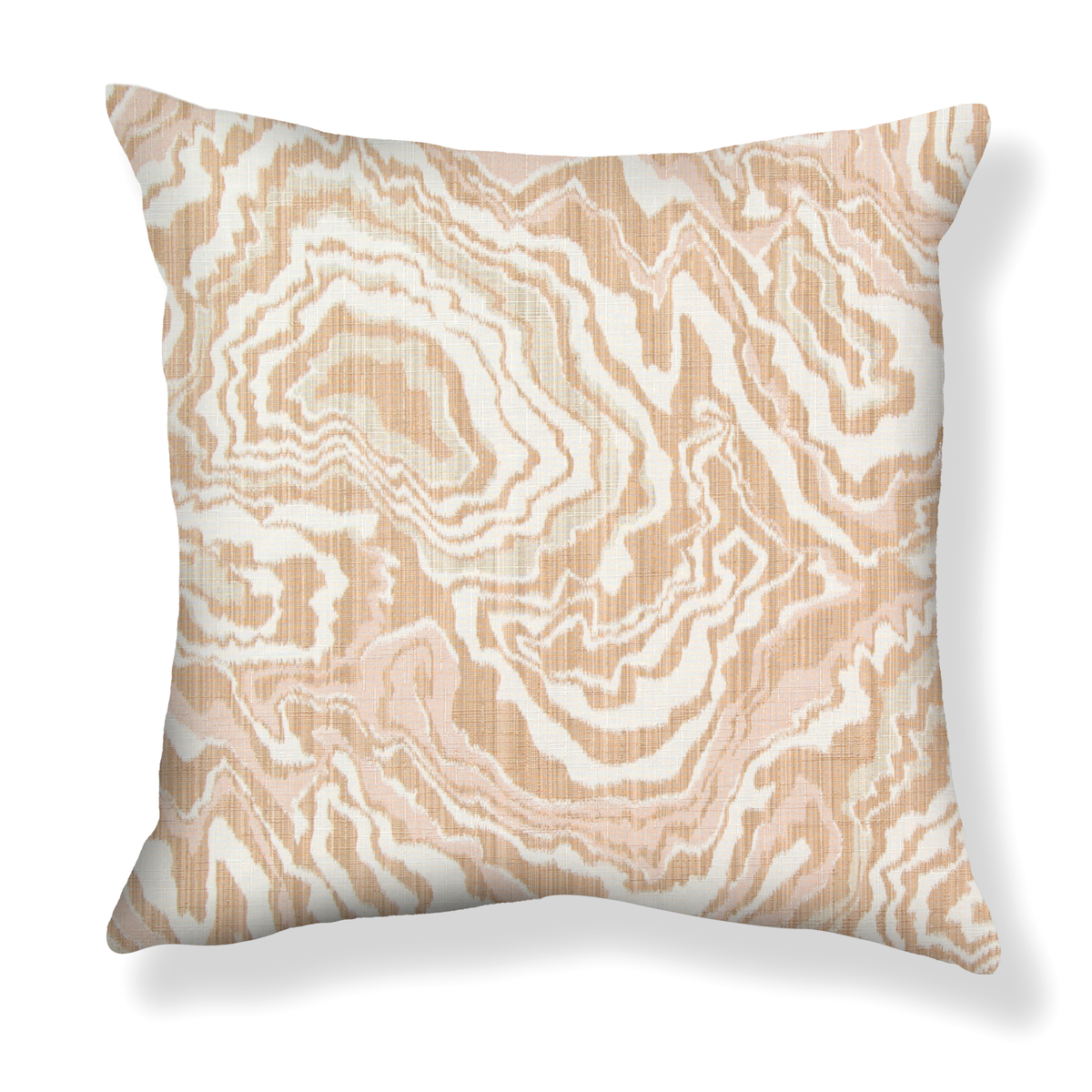 Marble Geode Pillow in Blushing Taupe