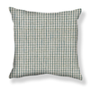 Mini Check Pillow in Green Image 2