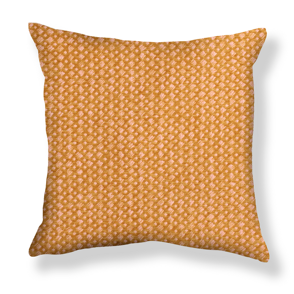 Mini Diamonds Pillow in Ochre/Coral