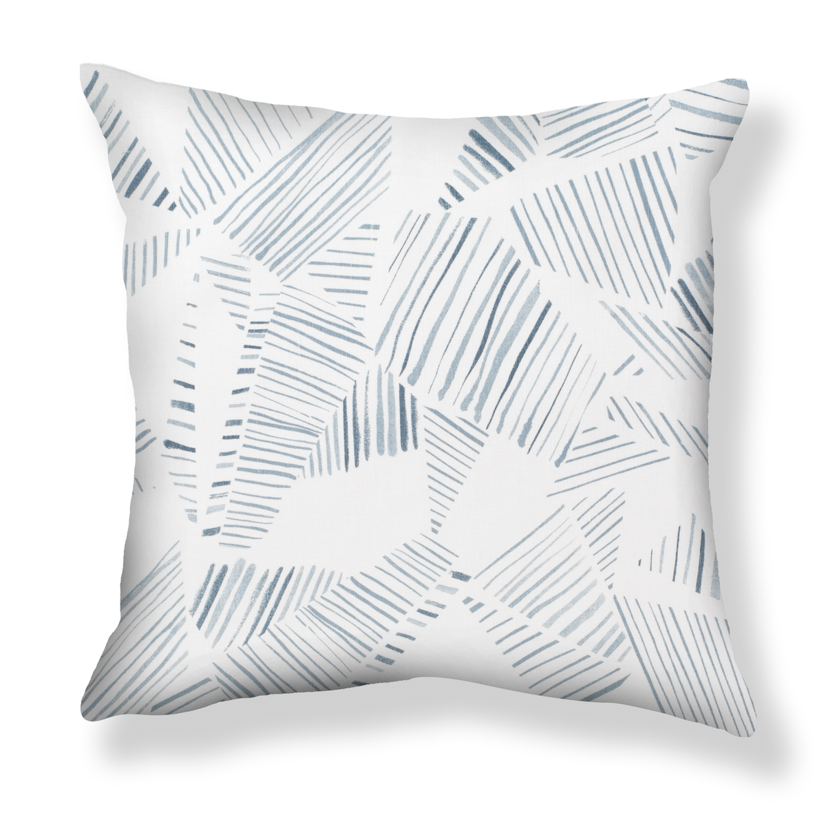 Mixed Stripe Pillow in Blue-Slate