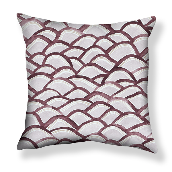 Mountains Pillow in Plum