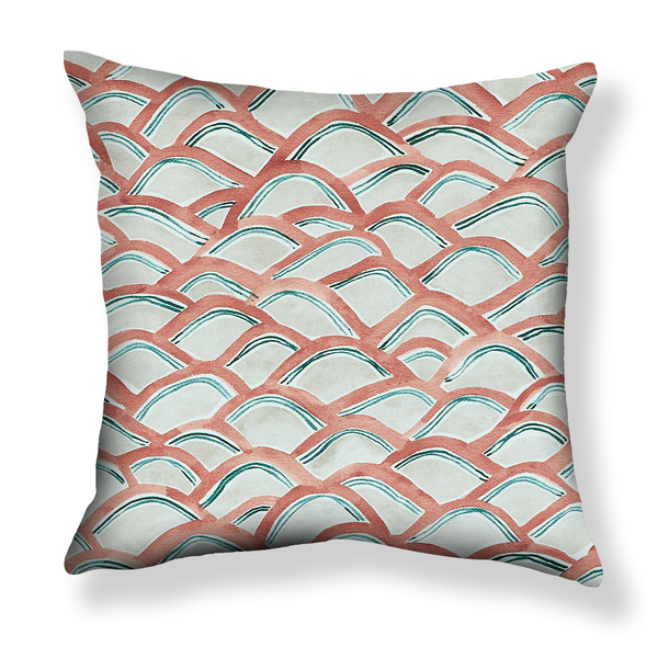 Mountains Pillow in Rose/Marine