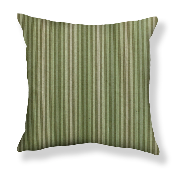 Ombré Stripe Pillow in Dark Green