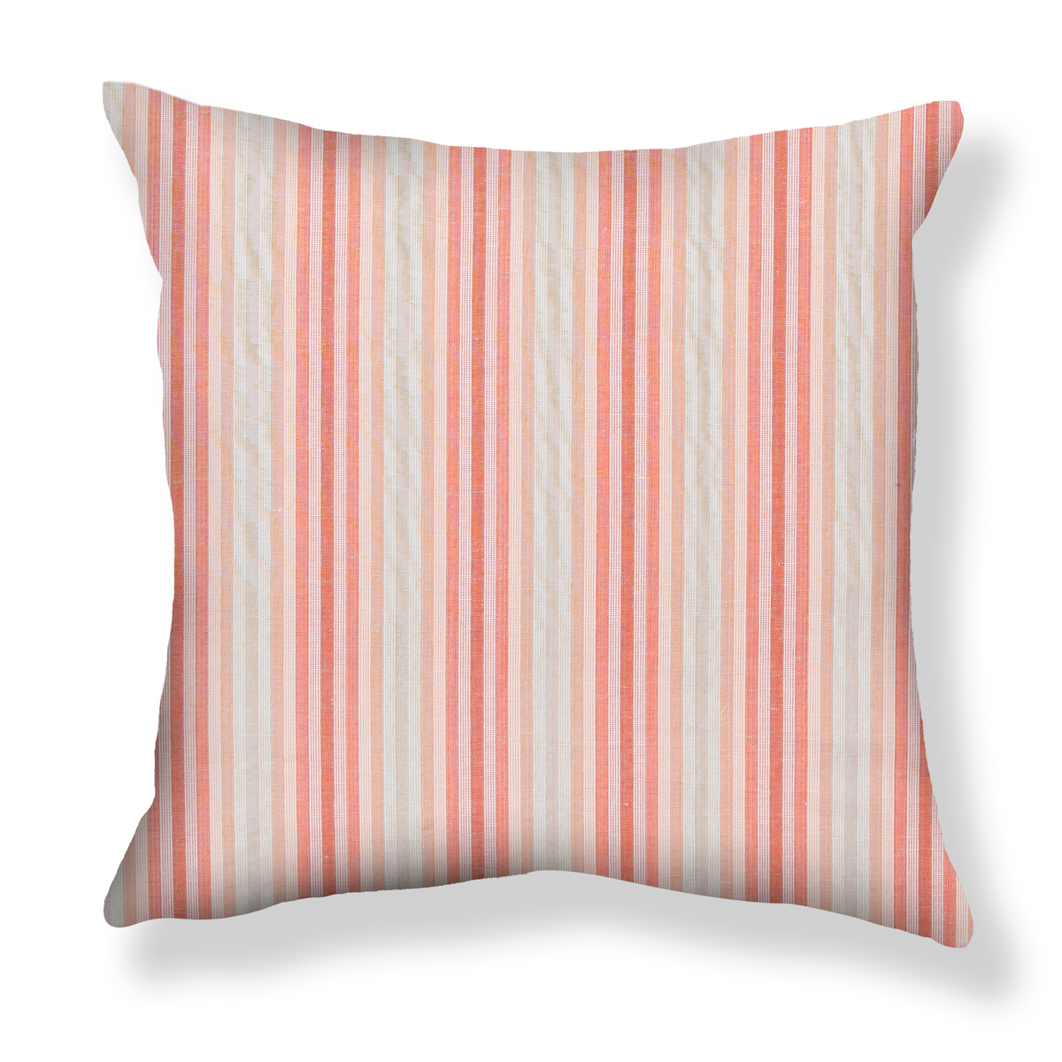 Ombré Stripe Pillow in Tangerine