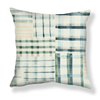 Patchwork Plaid Pillow in Multi Green Image 2