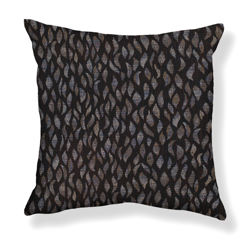 Petals Woven Pillow in Brown/Black