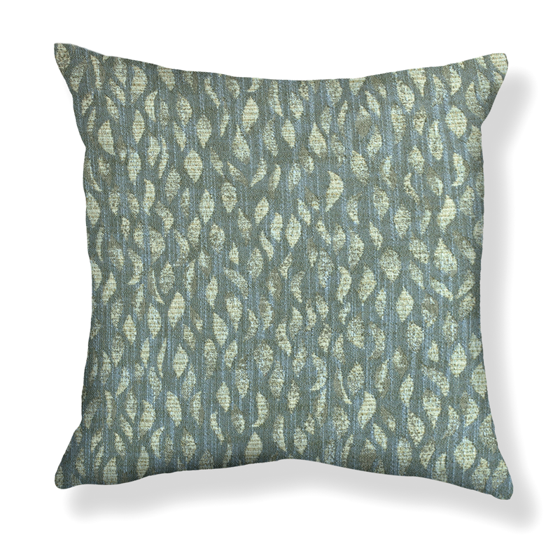 Petals Woven Pillow in Green/Blue