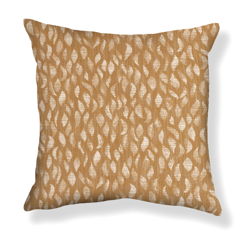 Petals Woven Pillow in Ochre