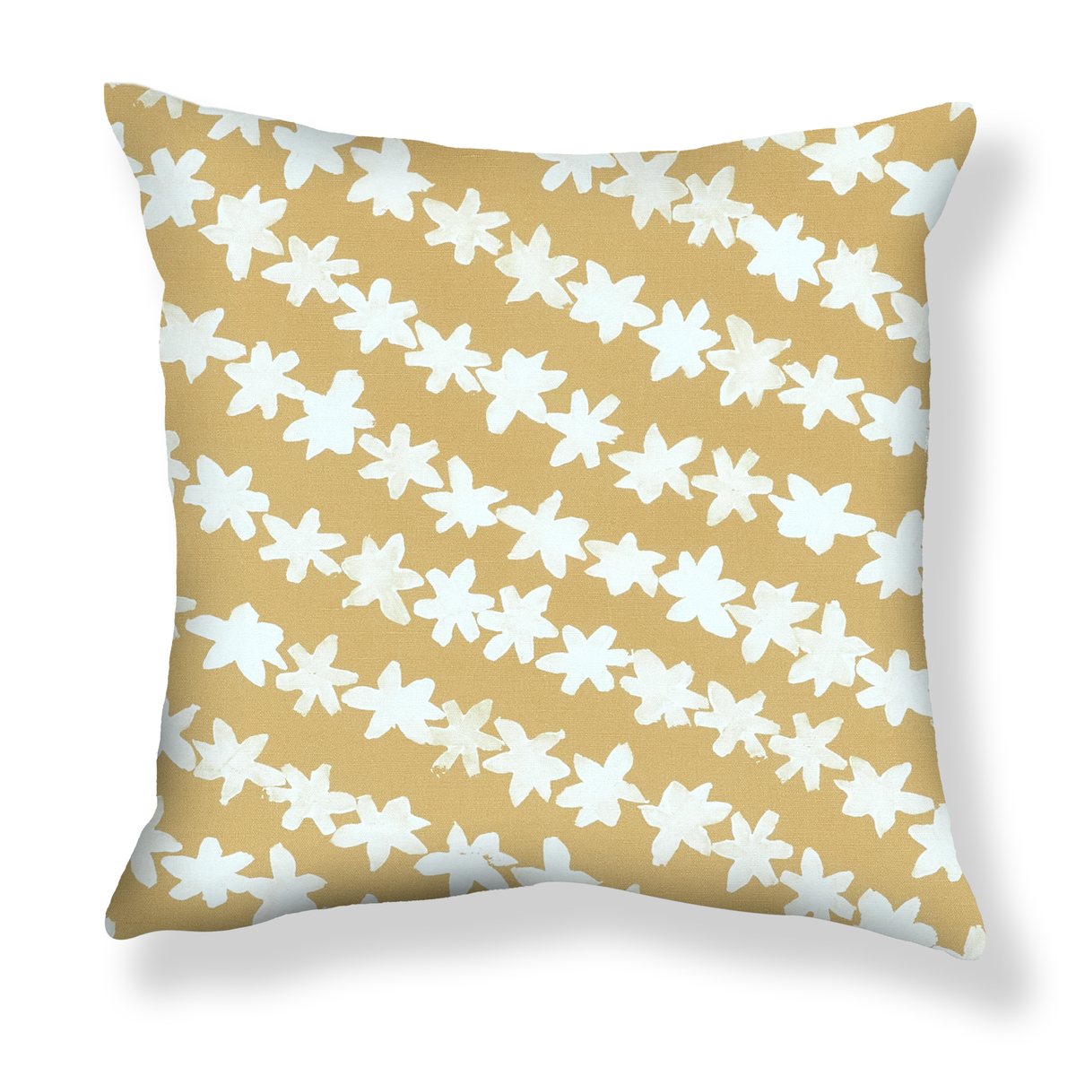 Stamped Garland Pillow in Goldenrod