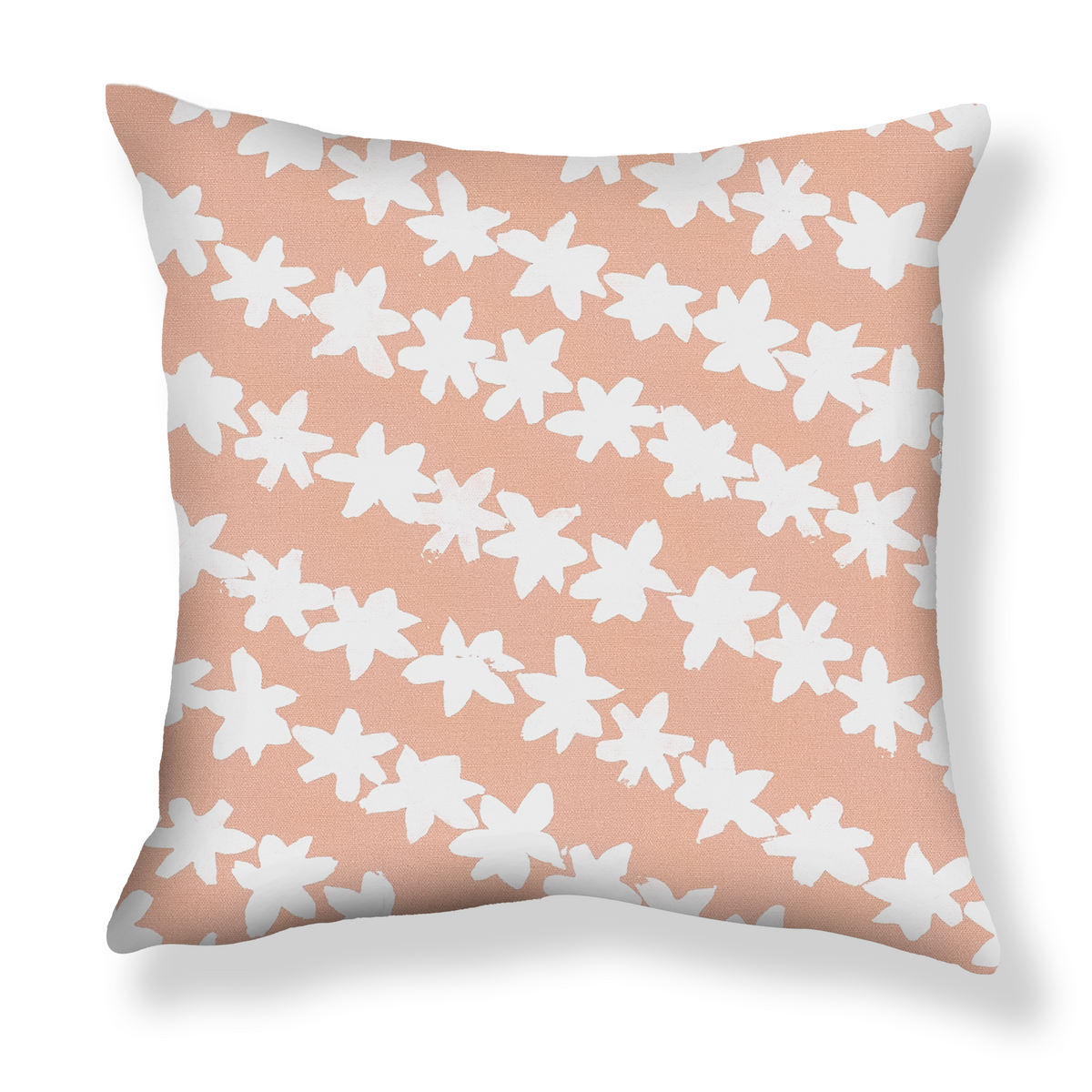 Stamped Garland Pillow in Rose