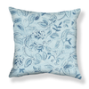 Textured Botanical Pillow in Light Blues Image 2