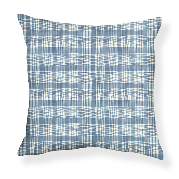 Thatched Pillow in Lake Blue