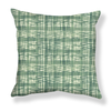Thatched Pillow in Leafy Green Image 1