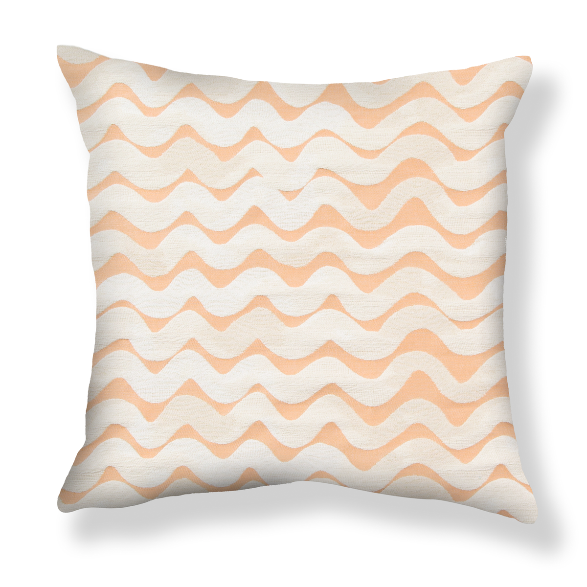 Tidal Wave Pillow in Peach
