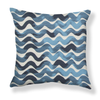 Tidal Wave Pillow in Sea Blues Image 1