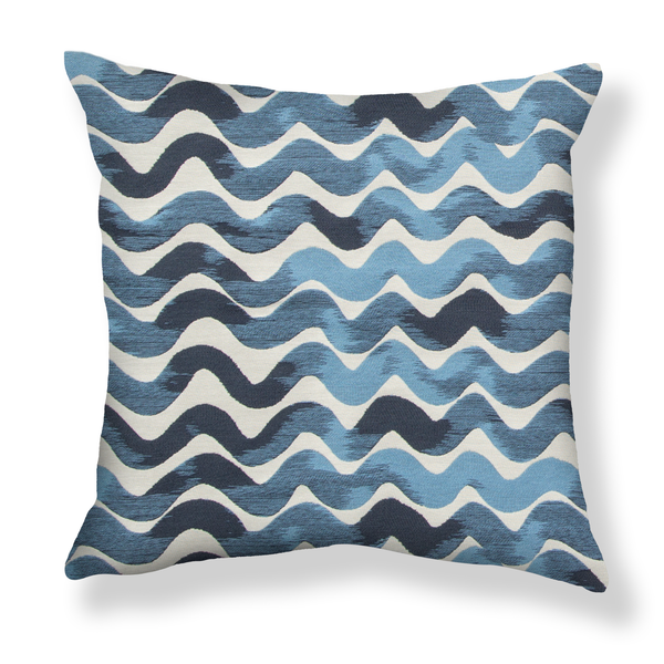 Tidal Wave Pillow in Sea Blues