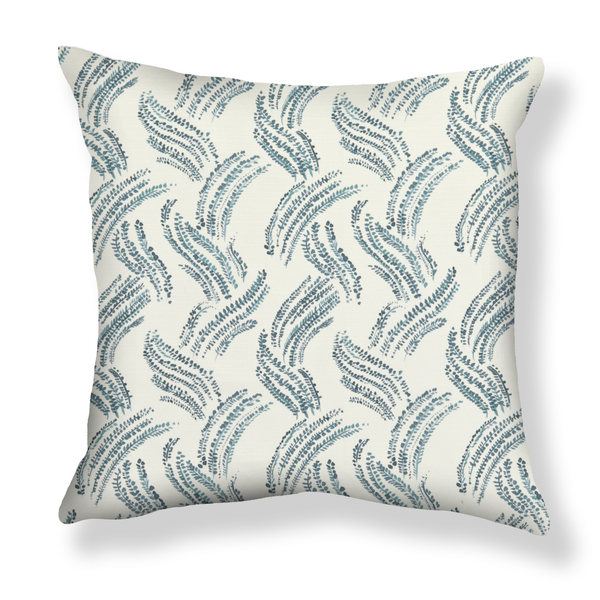 Wavy Grass Pillow in Lake Blue
