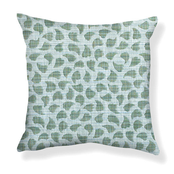 Bubbly Leaves Pillow in Blue/Green