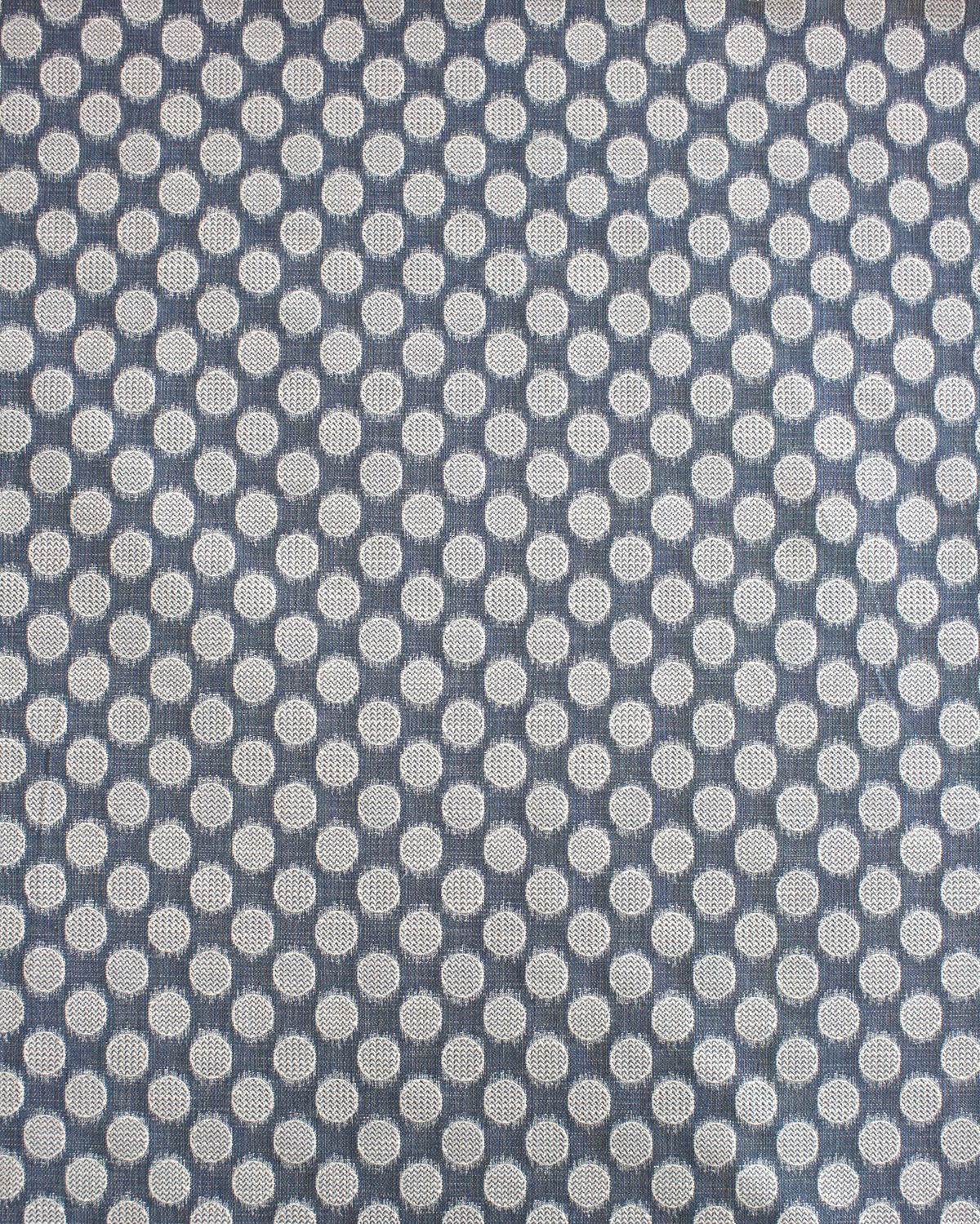 Chevron Dots Fabric in Dark Blue