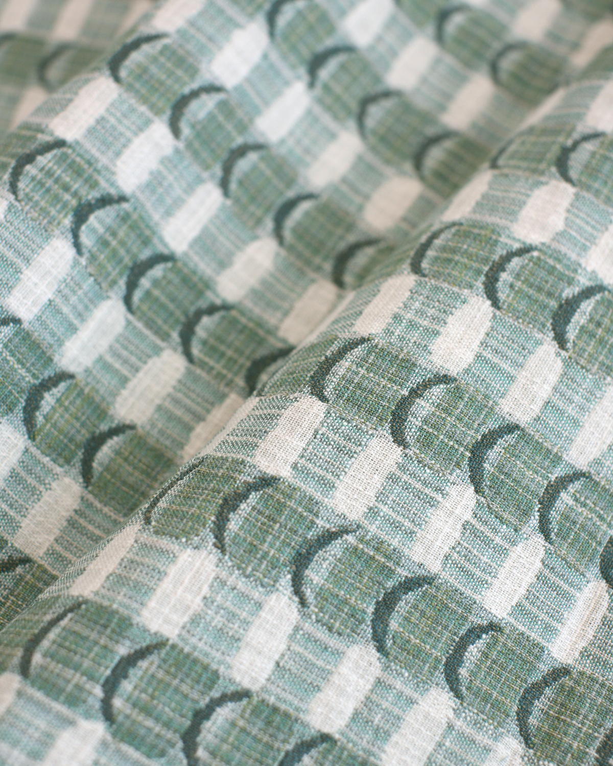 Crescent Plaid Fabric in Green
