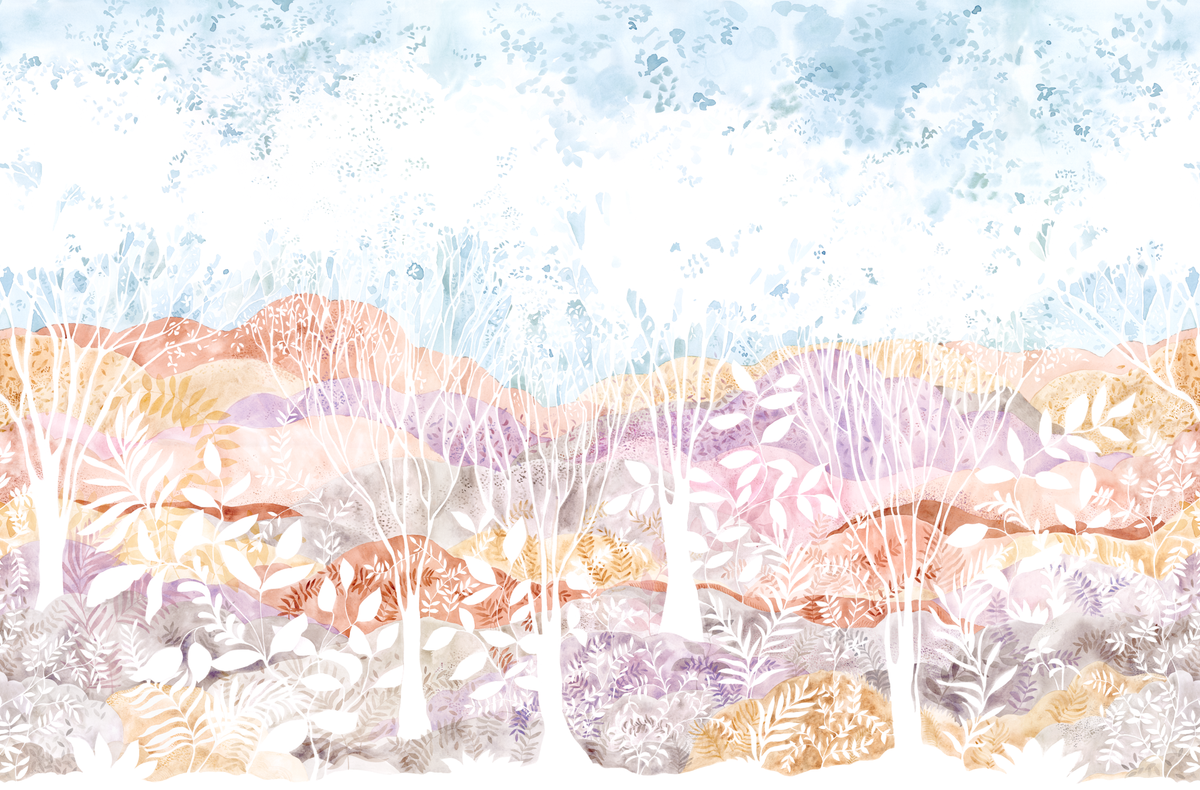 Daydream Landscape Mural in Multi