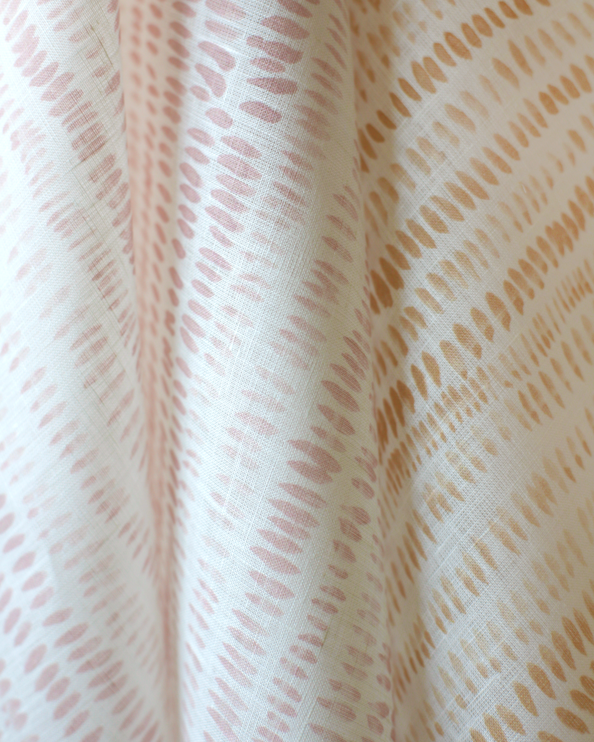 Dashes Sheer Fabric in Toffee