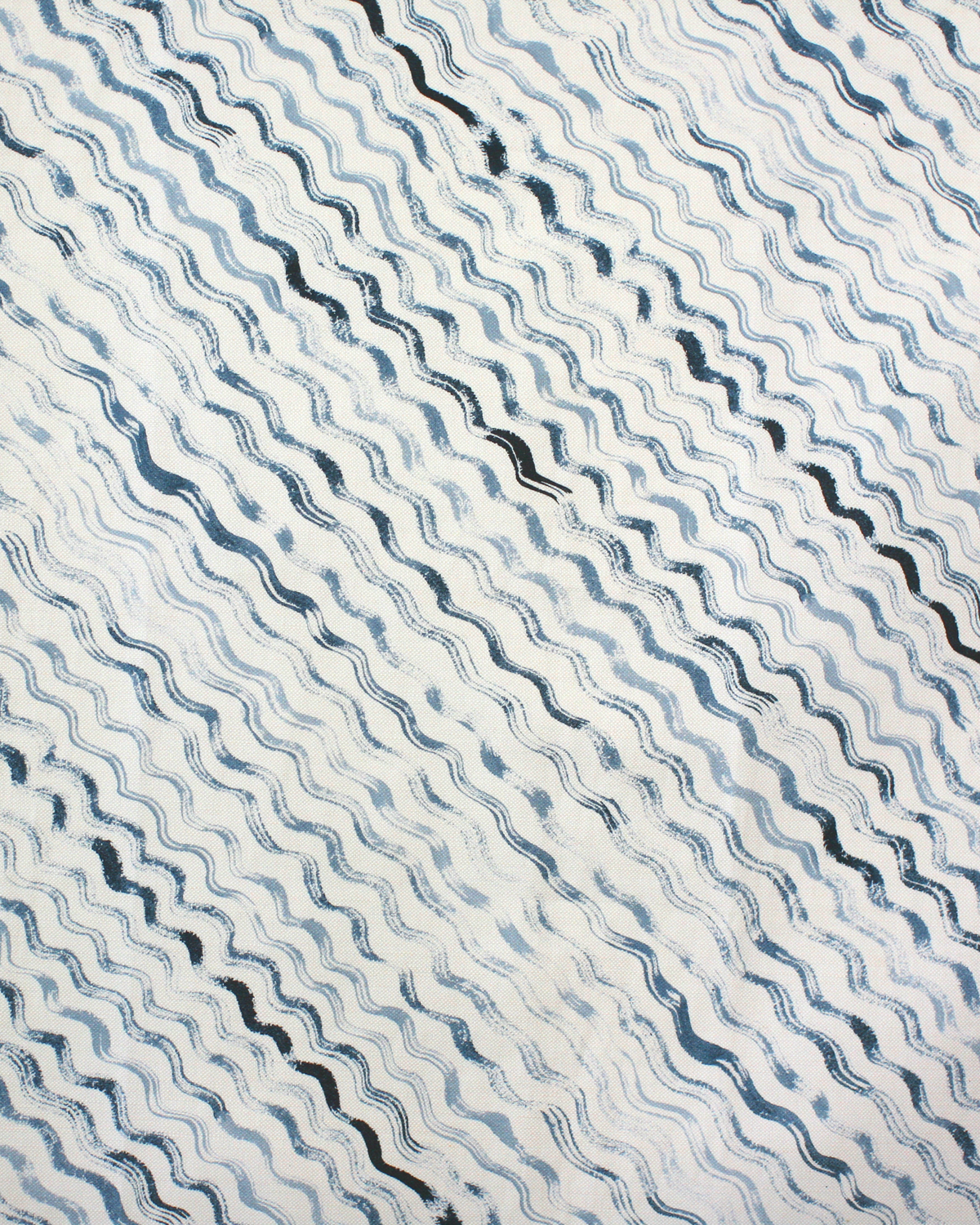 Diagonal Waves Fabric in Blue