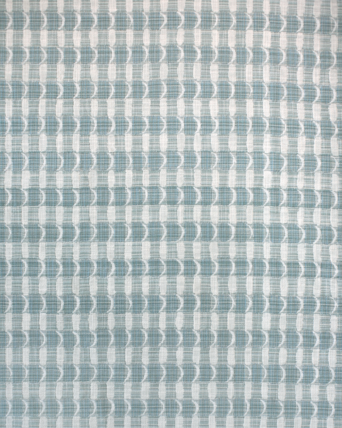 Crescent Plaid Fabric in Pale Marine