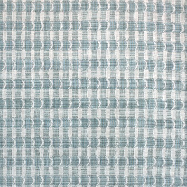 Crescent Plaid Fabric in Pale Marine