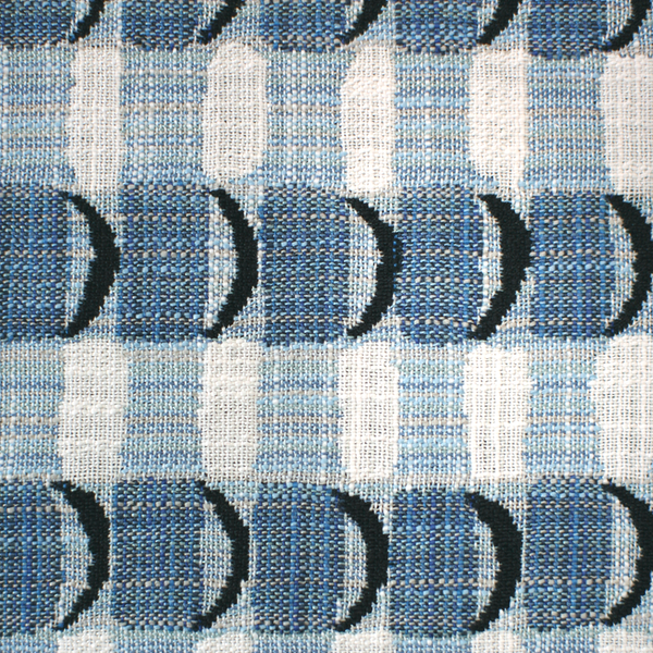 Crescent Plaid Fabric in Blue