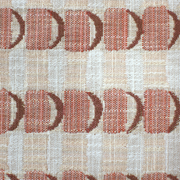 Crescent Plaid Fabric in Shell Pink