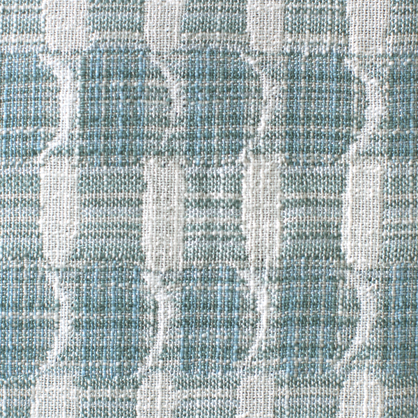 Crescent Plaid Fabric in Pale Marine