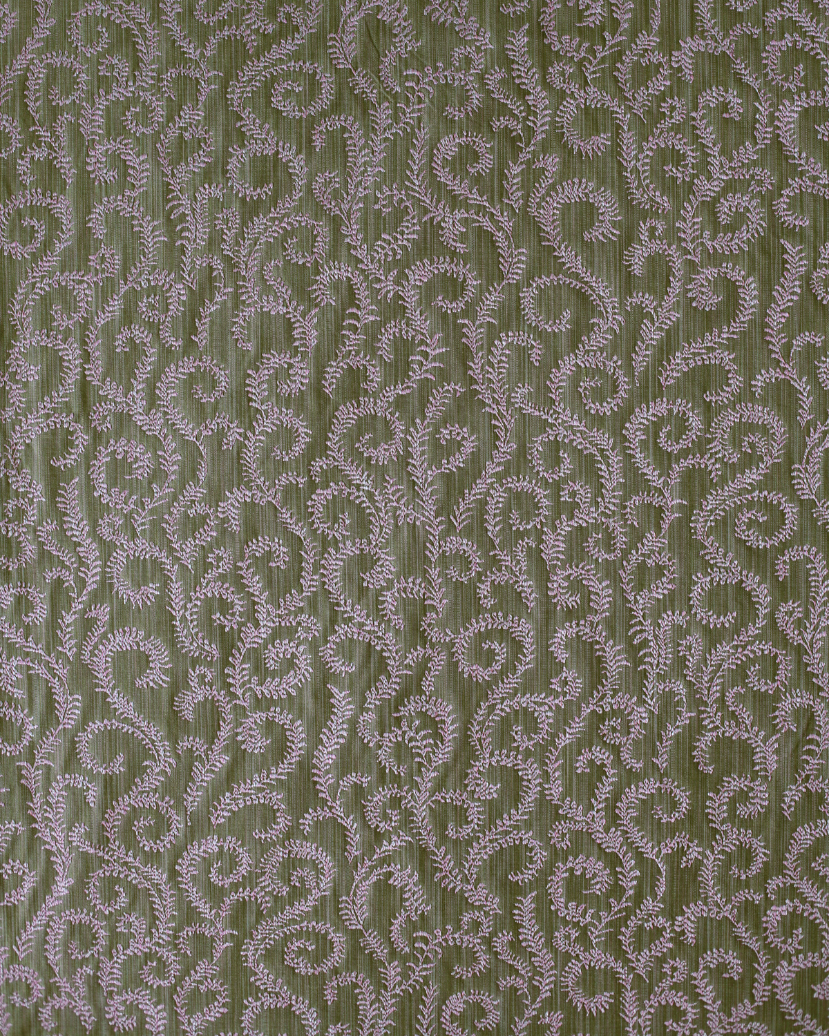 Curling Vines Fabric in Forest/Purple