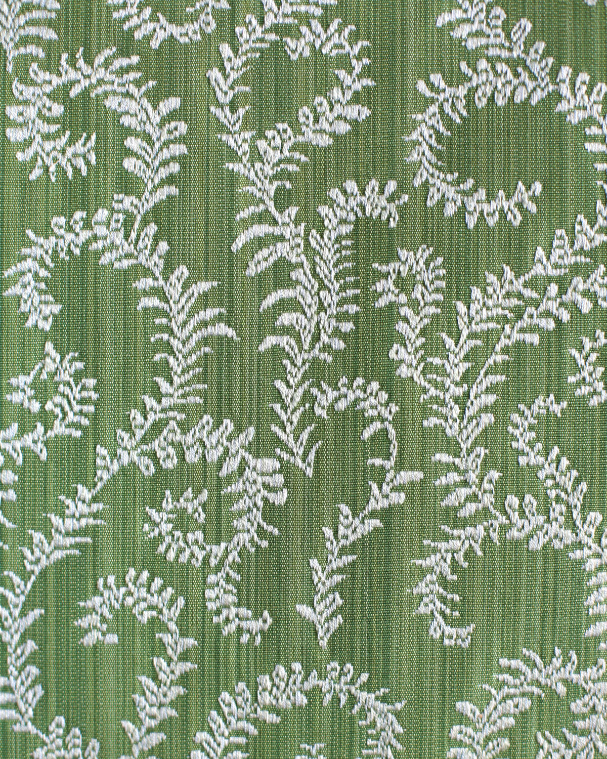 Curling Vines Fabric in Green/Ice